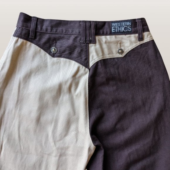 Vintage Western Ethics Two Toned Jeans and Matching Vest (RARE) - Picture 5 of 11